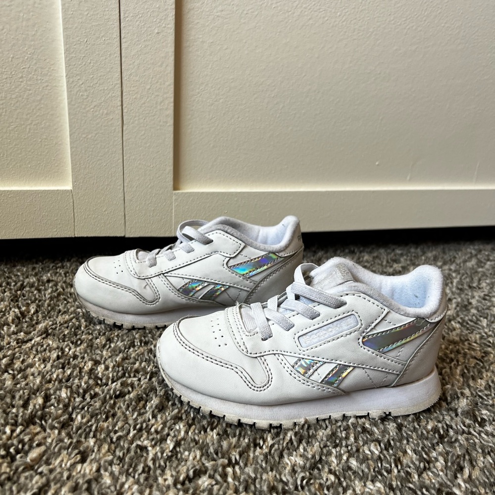 Reebok Kids Sneakers - White with Iridescent Accents